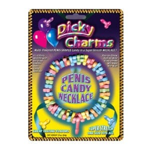 Hott Products Unlimited Dicky Charms Necklace - Playful Candy Necklace with Penis-Shaped Flavors
