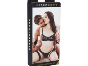 Sportsheets Thigh and Wrist Cuffs Set with Adjustable Sports Cuffs – SS42002