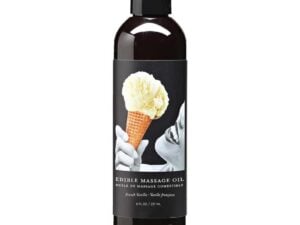Earthly Body Hemp Seed Edible Body Oil Vanilla 8oz - Moisturizing Massage Oil with Flavored Edible Formula