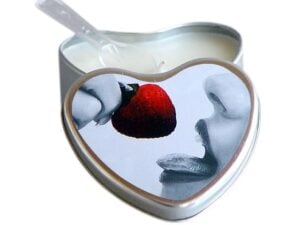 Earthly Body Hemp Seed Edible Massage Candle Strawberry – 4 oz. sensual moisturizer with nourishing oils