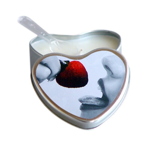 Earthly Body Hemp Seed Edible Massage Candle Strawberry - 4 oz. sensual moisturizer with nourishing oils