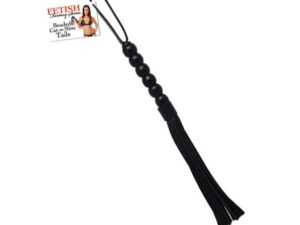 Pipedream Fetish Fantasy Series Beaded Cat-o-Nine Tails Flogger - Black, 18 Inches
