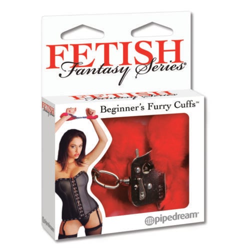 Pipedream Fetish Fantasy Series Beginner's Furry Cuffs Red (Part Number: PD3800-15)