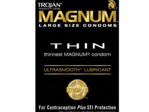 Paradise Marketing Services Trojan Magnum Thin Large Size Condoms with UltraSmooth Lubricant – 12 Pack