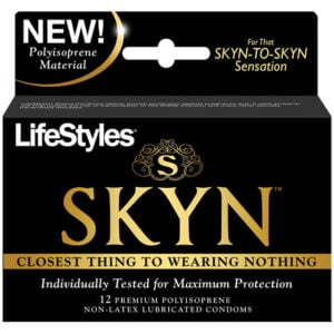 Lifestyles SKYN Condom Pack of 12 by Paradise Marketing Services - Non-Latex Polyisoprene Thin & Long-lasting