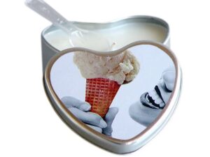 Earthly Body Hemp Seed Edible Massage Candle Vanilla 4 oz. – Moisturizing, Nourishing, and Fun for Couples