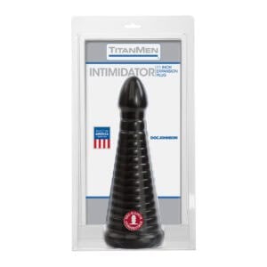 Doc Johnson TitanMen Intimidator Black Part 3202-01-CD – Ribbed Anal Stimulator for Enhanced Pleasure