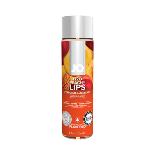 System Jo JO H2O Peachy Lips Flavored Water-Based Lubricant - 4 oz.