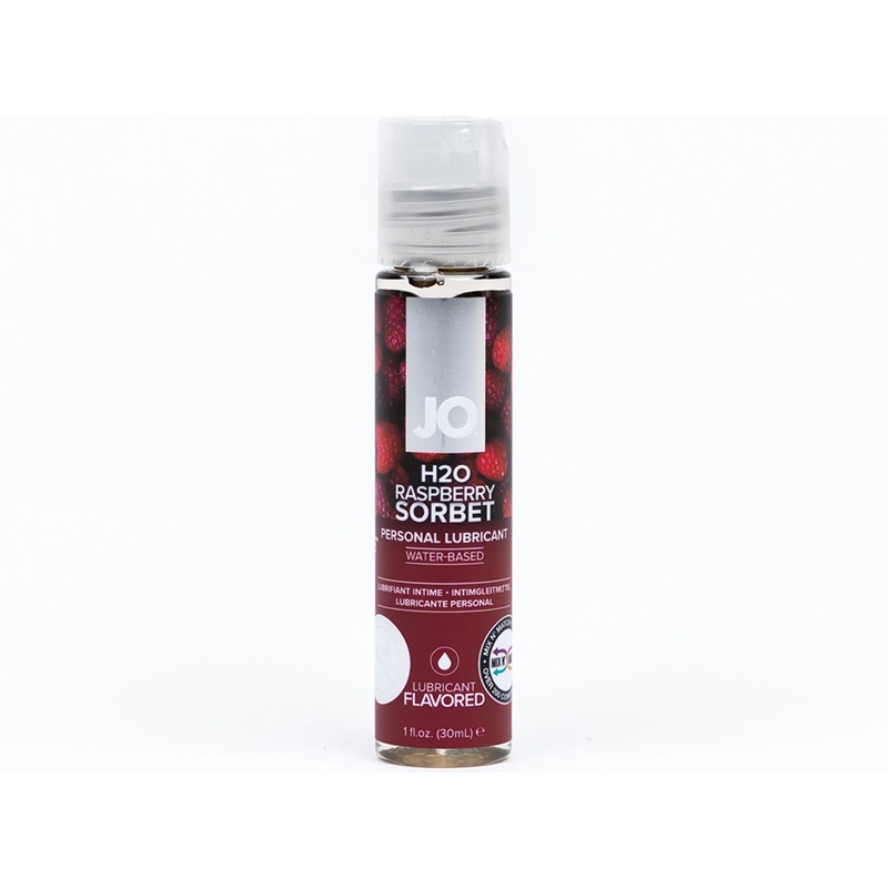 System Jo JO H2O Raspberry Sorbet Flavored Water-Based Lubricant - 1 oz. -  Condom Sense