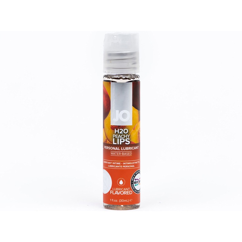 System Jo JO H2O Peachy Lips Flavored Water-Based Lubricant - 1 oz. -  Condom Sense