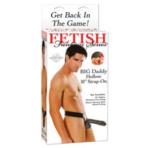 Pipedream Fetish Fantasy Series Big Daddy 10-Inch Hollow Strap-On with Balls, Black