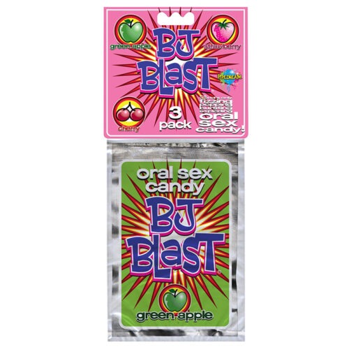 Pipedream BJ Blast Oral Sex Candy 3-Pack - Strawberry, Cherry & Green Apple