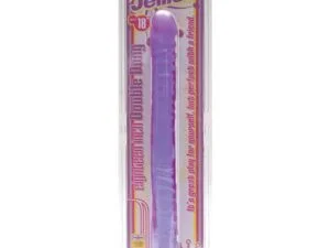 Doc Johnson Crystal Jellies Double Dong 18-inch Purple - Dual-Ended Phallic Design