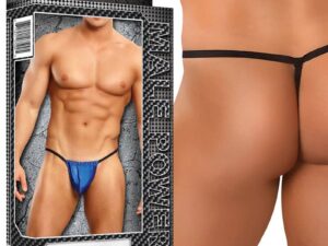 Male Power Satin Lycra Posing Strap (One Size) Underwear - Royal Blue