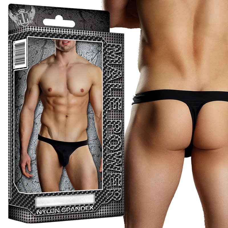 Male Power PAK801BKLX Bong Thong for Men - Black, Large/X-Large