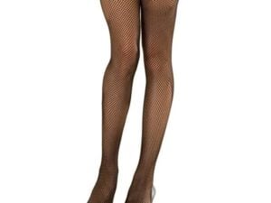 Rene Rofe Lace Top Fishnet Thigh Highs Black One Size
