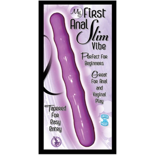 Nasstoys My First Anal Slim Vibe Waterproof (Purple) – 6 Inch Tapered Anal Vibrator with Ridged Design