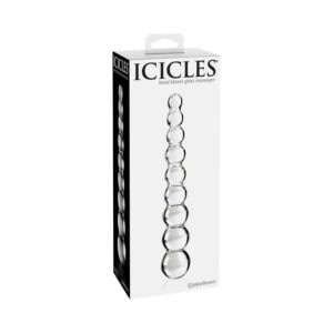 Pipedream Icicles No. 2 Beaded 8.5 Inch Clear Glass Dildo