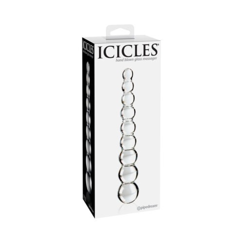 Pipedream Icicles No. 2 Beaded 8.5 Inch Clear Glass Dildo