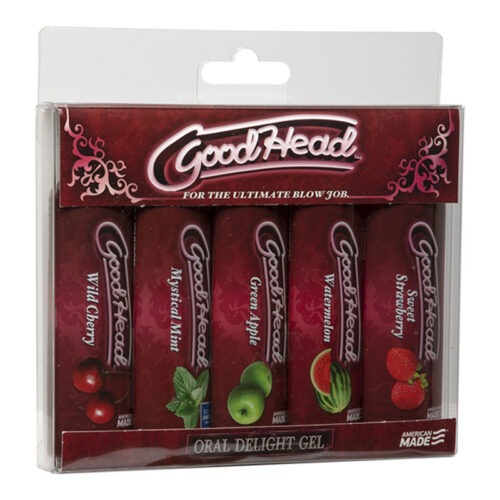 Doc Johnson GoodHead Oral Delight Gel 5 Pack - Assorted Flavors for Tasty Blow Jobs