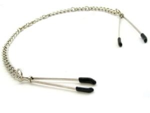 PHS International H2H1003C Chrome Nipple Clamps Tweezer with Chain