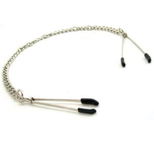 PHS International H2H1003C Chrome Nipple Clamps Tweezer with Chain