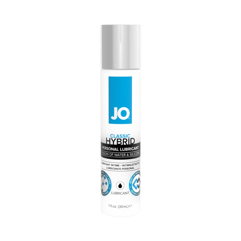 System Jo JO Classic Hybrid Lubricant 1 oz. – Long-Lasting Silicone and Water-Based Formula