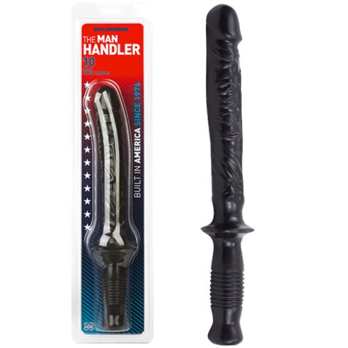 Doc Johnson The Manhandler (Black) 14.5 inch PVC Sex Wand with Baton Handle