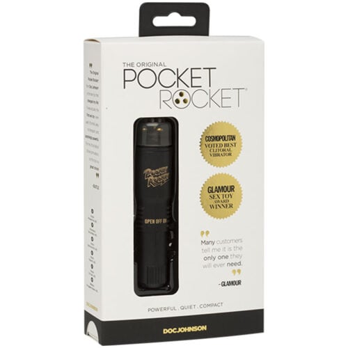 Doc Johnson Original Pocket Rocket Limited Edition #4 Black Mini Massager