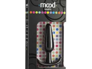 Doc Johnson Mood Naughty Medium Black Silicone Butt Plug - Discreet & Comfortable Anal Toy