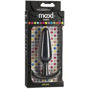 Doc Johnson Mood Naughty Large Black Silicone Butt Plug - 4.5 Inch Anal Plug