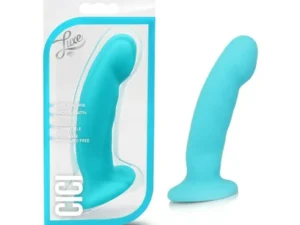 Blush Luxe Cici 6.5-inch Curved Silicone Dildo - Blue
