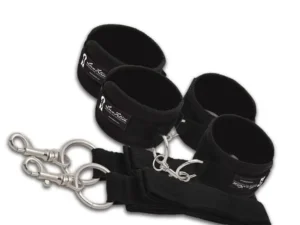 Electric EEL Inc. Lux Fetish Bed Spreader Black - Adjustable Restraint for Couples