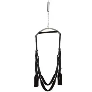 Electric EEL Inc. Lux Fetish Fantasy Swing Black – Versatile Adjustable Doorway Sex Swing