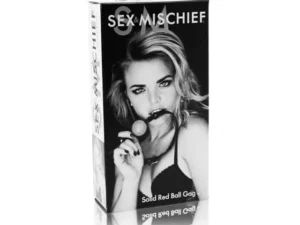 Sportsheets Sex & Mischief Adjustable Solid Ball Gag Red - SS10024