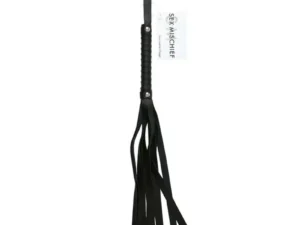 Sportsheets Sex & Mischief Faux Leather Flogger Black - Part SS10040