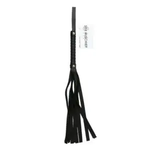 Sportsheets Sex & Mischief Faux Leather Flogger Black - Part SS10040