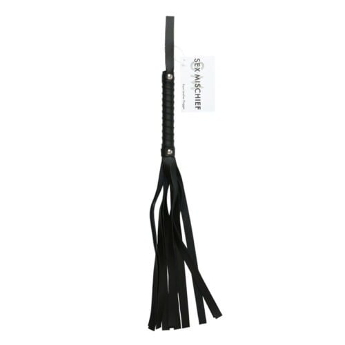 Sportsheets Sex & Mischief Faux Leather Flogger Black - Part SS10040