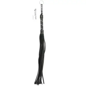Sportsheets Sex & Mischief Jeweled Flogger Black - 30 Inch Playful BDSM Accessory