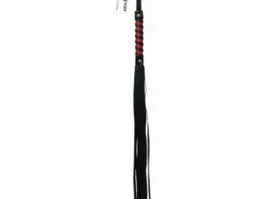Sportsheets Sex & Mischief Red & Black Stripe Flogger - 32 Inch Playful BDSM Accessory