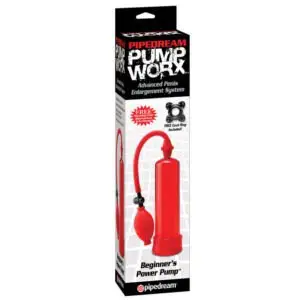 Pipedream Pump Worx Beginner's Power Pump Red - Medical-Style Vacuum Pump for Enhanced Erections