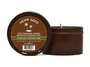 Earthly Body Guavalava 6.8 oz Candle - Natural Soy Massage Candle with Hemp Seed & Jojoba Oils