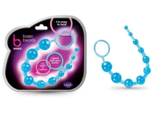 Blush B Yours Basic Beads 12.75 inches Blue – Gradual Anal and Vaginal Pleasure Beads
