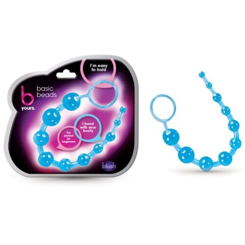 Blush B Yours Basic Beads 12.75 inches Blue – Gradual Anal and Vaginal Pleasure Beads