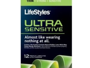 LifeStyles Ultra Sensitive Condoms (12 Pack) by Paradise Marketing Services - Thin, Odor-Free Latex Protection