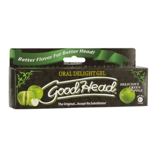 Doc Johnson GoodHead Oral Delight Gel Green Apple 4 oz. - Flavor Enhancer for Oral Sex