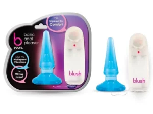 Blush B Yours Basic Anal Pleaser Remote-Controlled Vibrating Anal Plug Blue