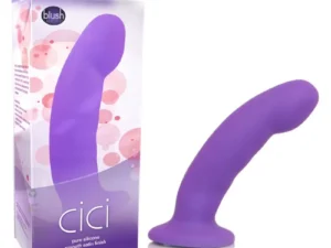 Blush Luxe Cici 6.5-inch Curved Silicone Dildo in Purple