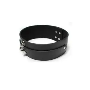 Stockroom.com KinkLab Bondage Basics Leather Collar (Black) - Adjustable 12 to 17 Inch Neck Size