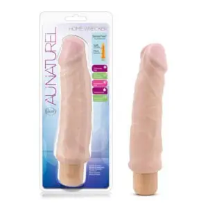 Blush Au Naturel Home Wrecker 9.5 in. Dual Density Vibrating Dildo